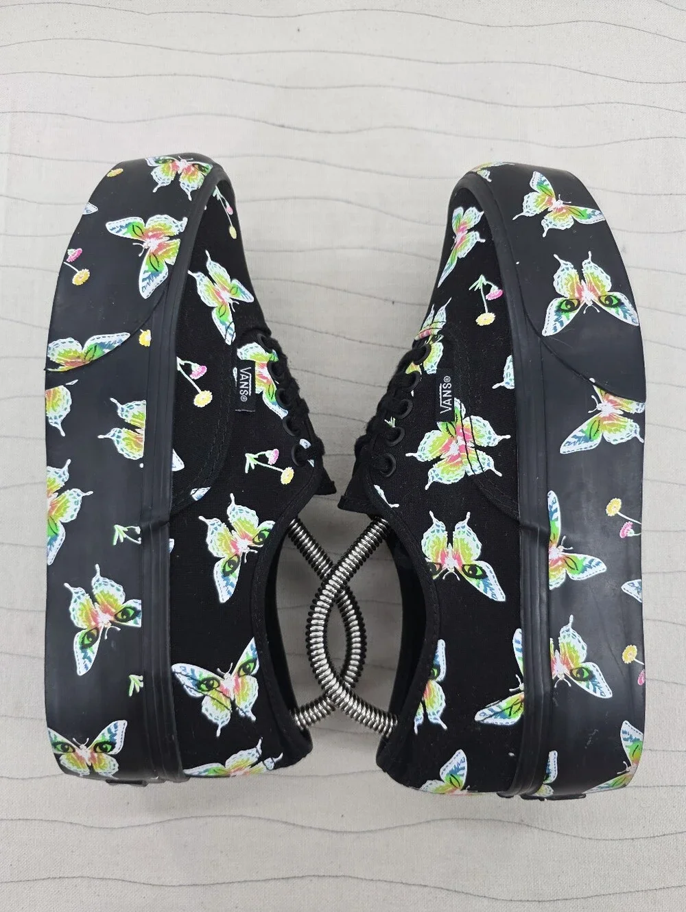 Vans Womens Stac Morph Blackout Glow In The Dark Butterfly Sneakers Shoes Sz 8.5